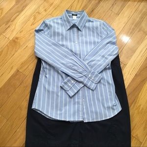 J.Crew women’s tailored shirt in Blue stripe szM
